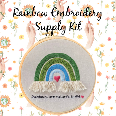 Rainbow Supply Kit KOC-Embroidery March 2024-KOC-Acorns & Twigs-Acorns & Twigs