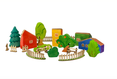 Village Scenery Set-Small World Play-PoppyBabyCo-Acorns & Twigs
