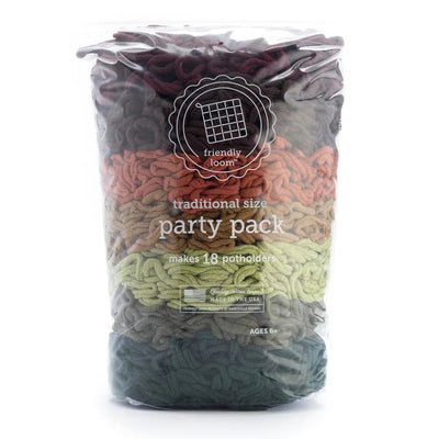 7" Earthtones (Traditional Size) Party Pack Loops by Friendly Loom™ - Makes 18 potholders-Weaving-Friendly Loom-Acorns & Twigs