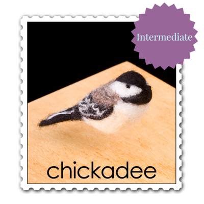 Chickadee Needle Felting Kit - Intermediate-Needle Felting-WoolPets-Acorns & Twigs