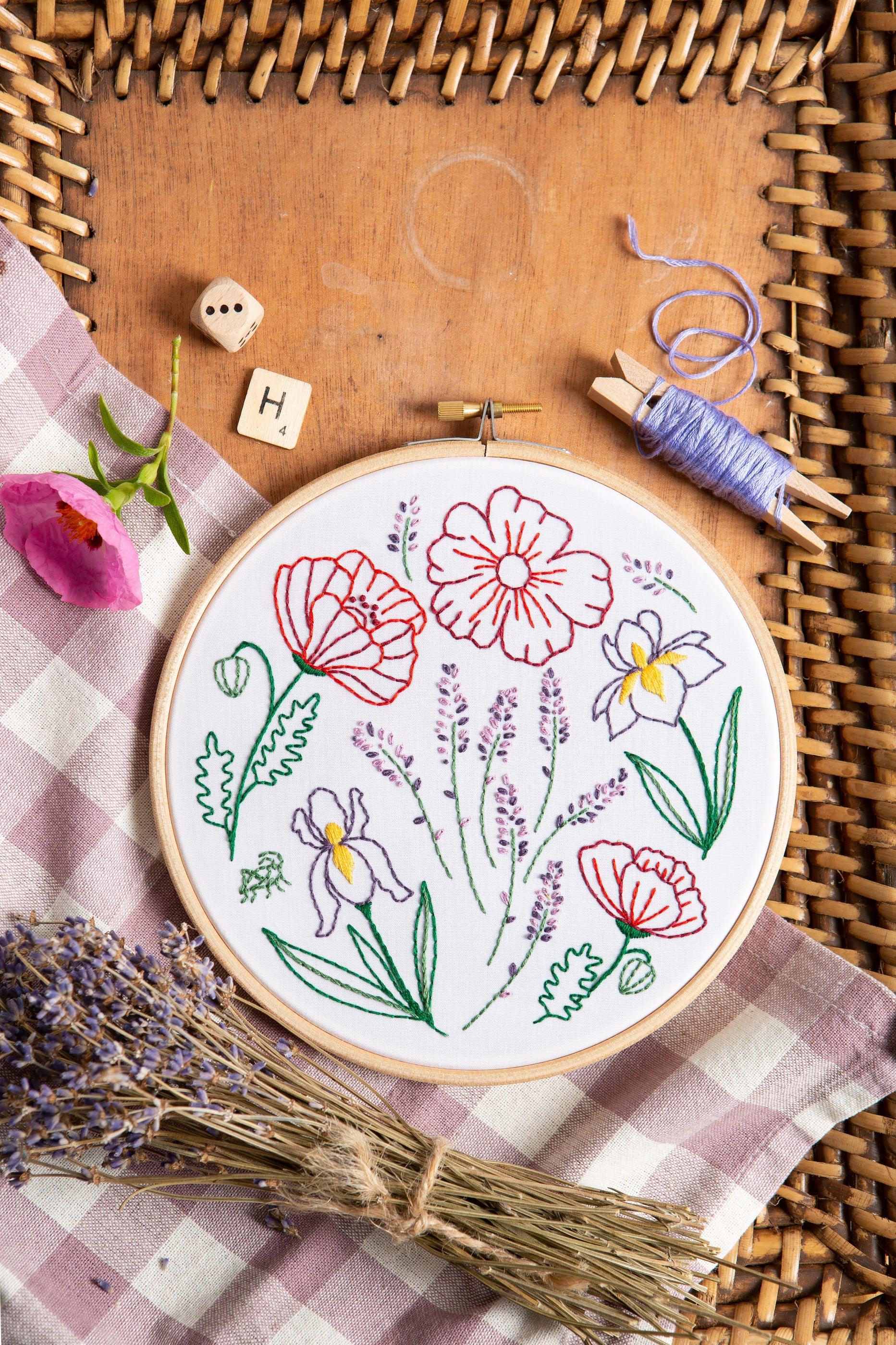 Fields of Provence Embroidery Kit – Acorns & Twigs