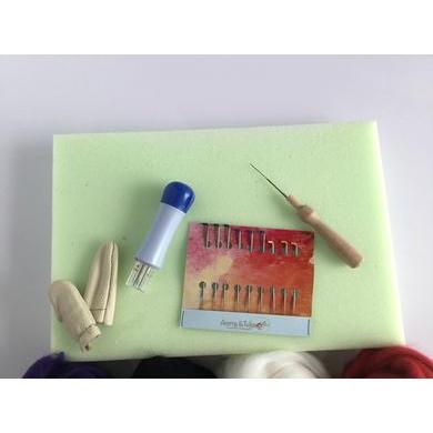 Needle Felting Beginner Kit - Large - Rainbow Colors-Needle Felting-Acorns & Twigs-Acorns & Twigs