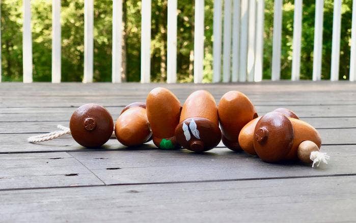 Wooden Acorns Lacing Toy