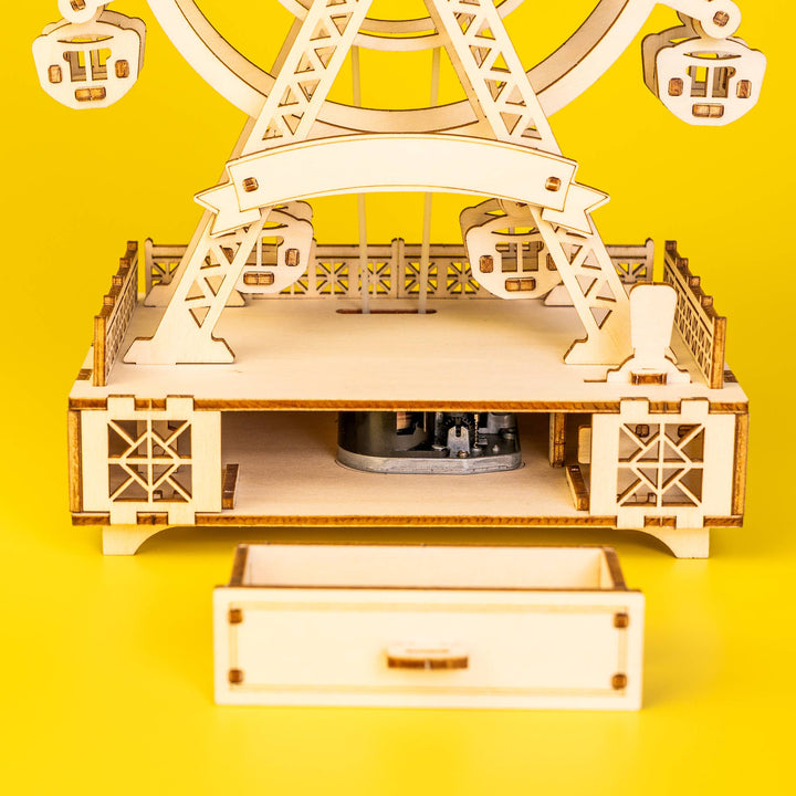 DIY Wooden Ferris Wheel Music Box Kit: Canon in D