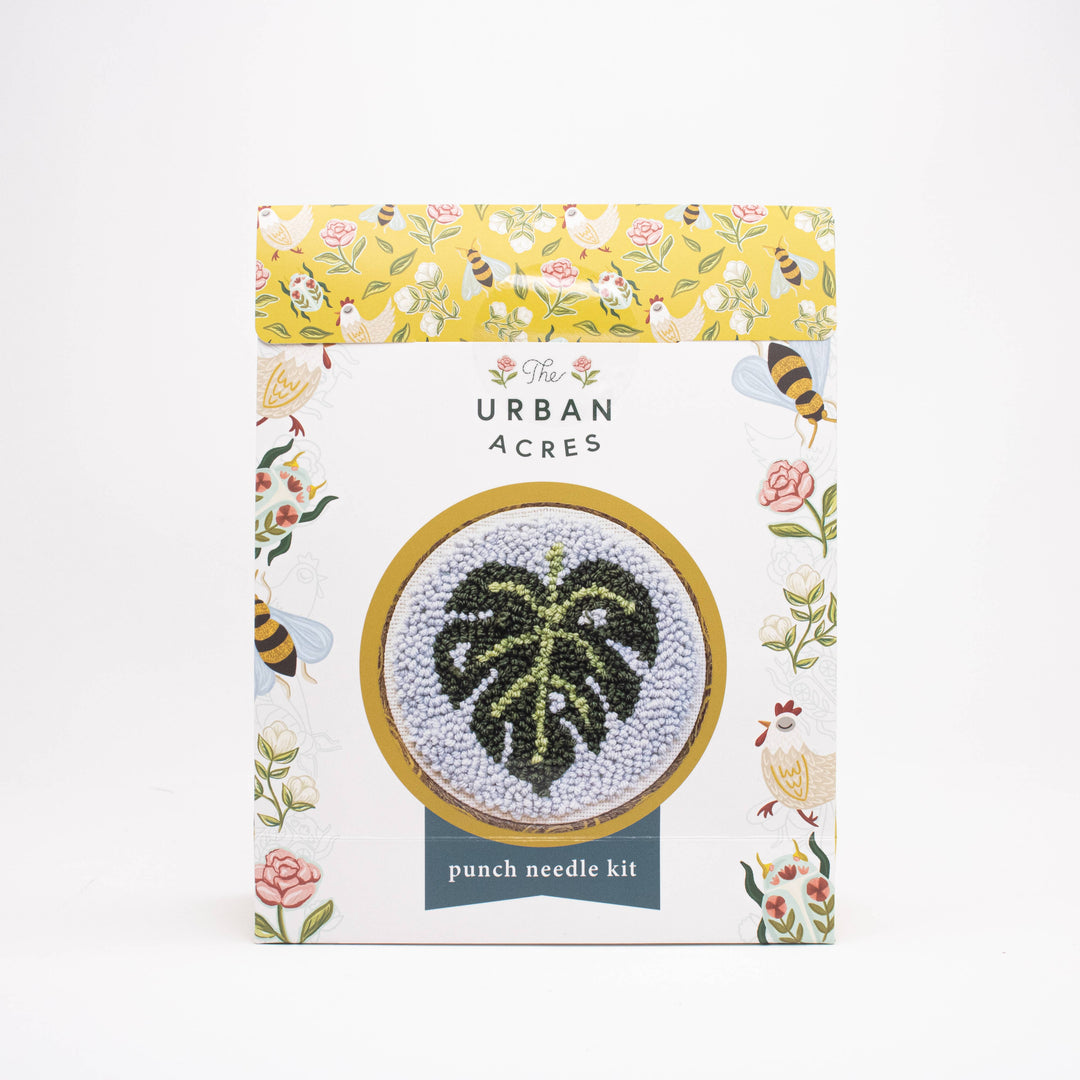 Classic Monstera Punch Needle Kit: Beginner Kits