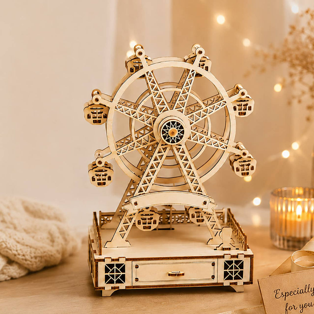 DIY Wooden Ferris Wheel Music Box Kit: Canon in D