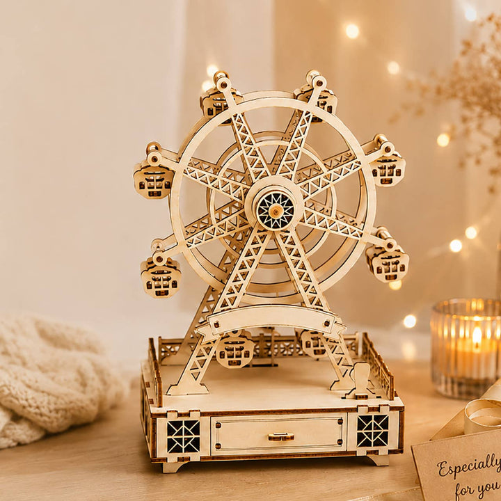 DIY Wooden Ferris Wheel Music Box Kit: Canon in D