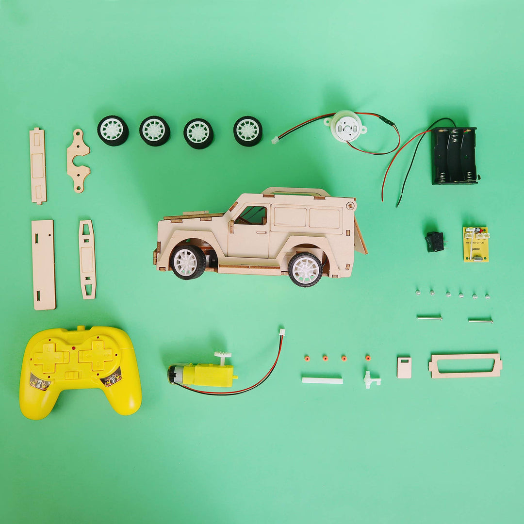 2.4 GHz Remote-Controlled SUV RC Car DIY Kit, STEM Toy-Wooden Toy-Kitsville-Acorns &amp; Twigs