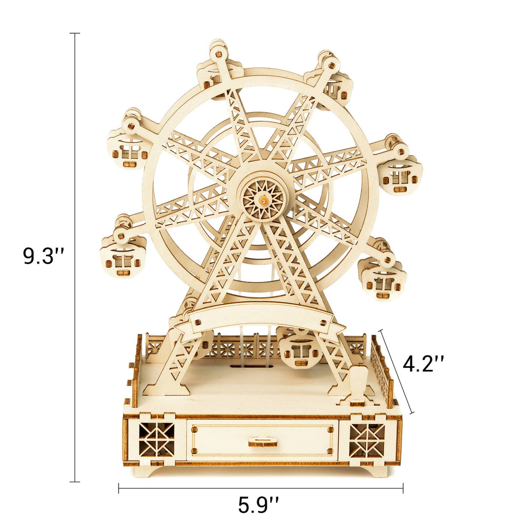 DIY Wooden Ferris Wheel Music Box Kit: Canon in D
