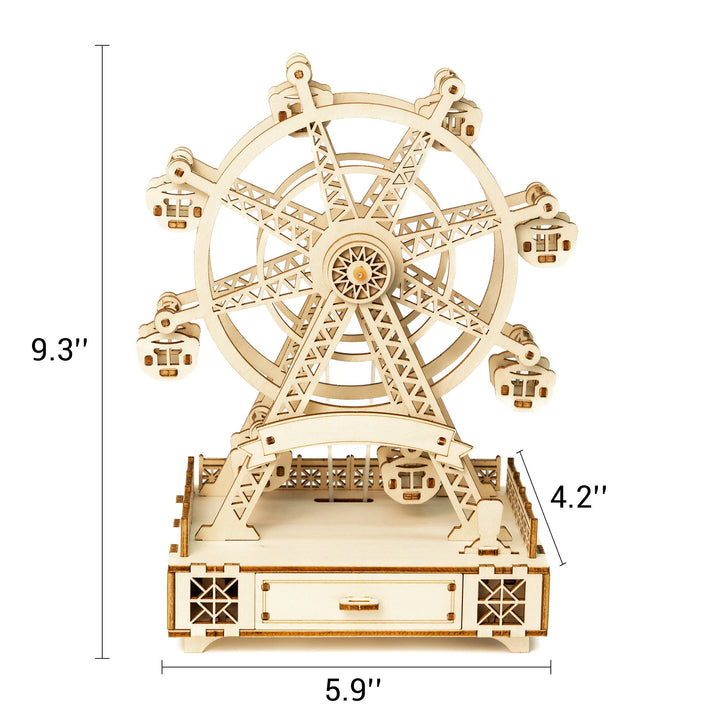 DIY Wooden Ferris Wheel Music Box Kit: Canon in D