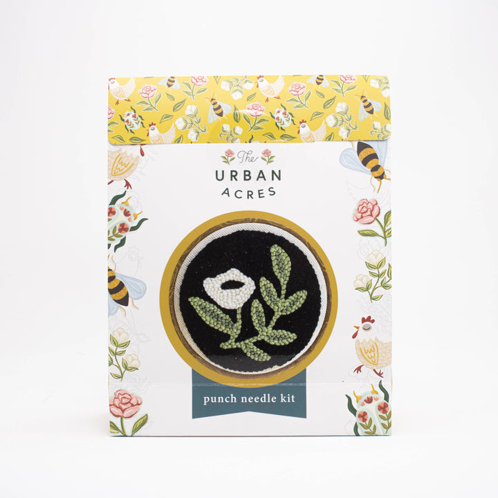 Black Floral Punch Needle Kit: Beginner Kit