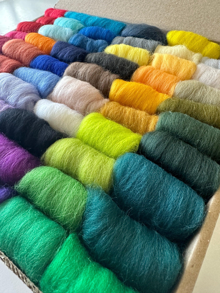 60 Colors Complete Set - Wool Top-Pre-Packaged Wool Sets-Acorns &amp; Twigs-Acorns &amp; Twigs