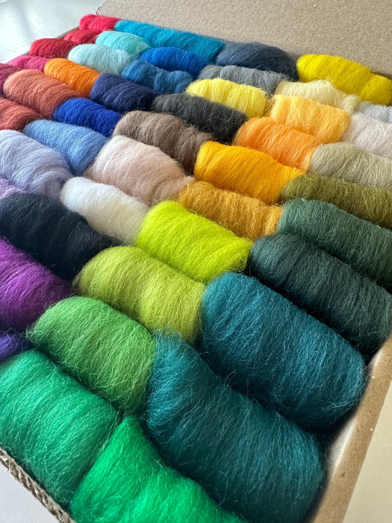 60 Color Merino Top Needle Felting Wool Set | Acorns & Twigs