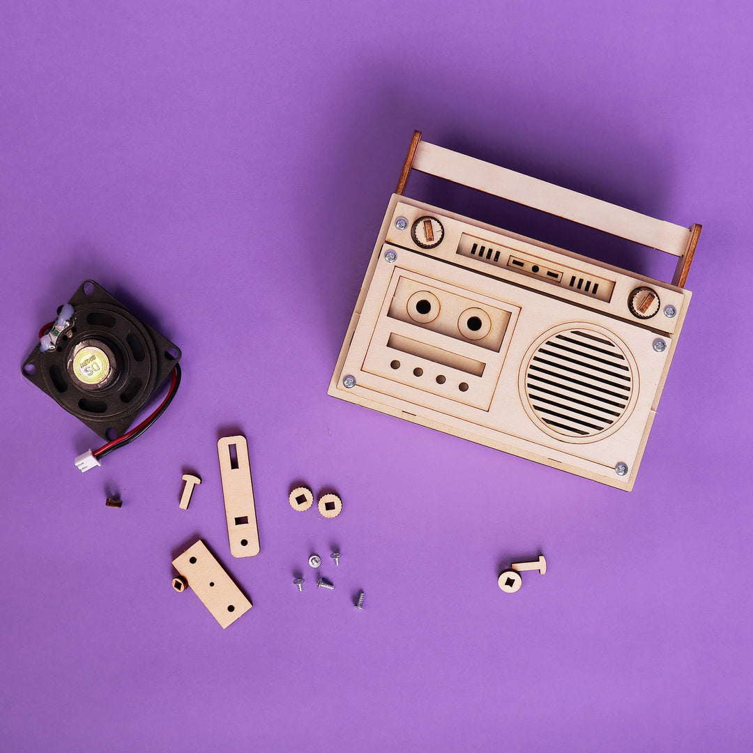 60 Seconds Voice Recorder DIY Kit, STEM Toy for Kids-Wooden Toy-Kitsville-Acorns &amp; Twigs