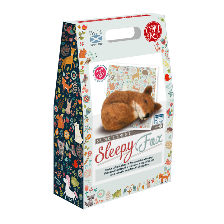 Sleepy Fox Needle Felting Craft Kit
