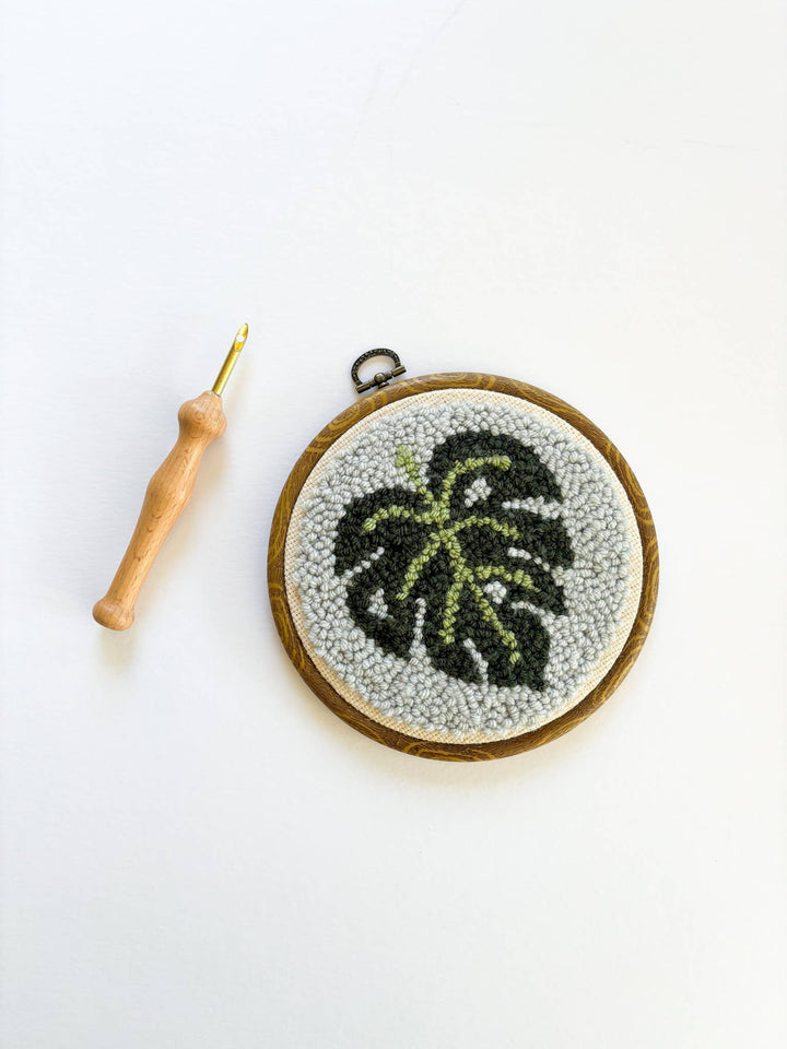 Classic Monstera Punch Needle Kit: Beginner Kits