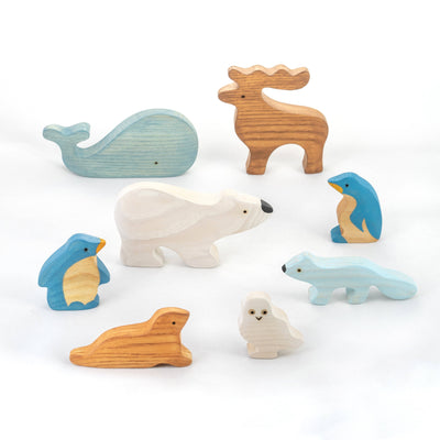 Arctic Animal Set-Small World Play-PoppyBabyCo-Acorns & Twigs