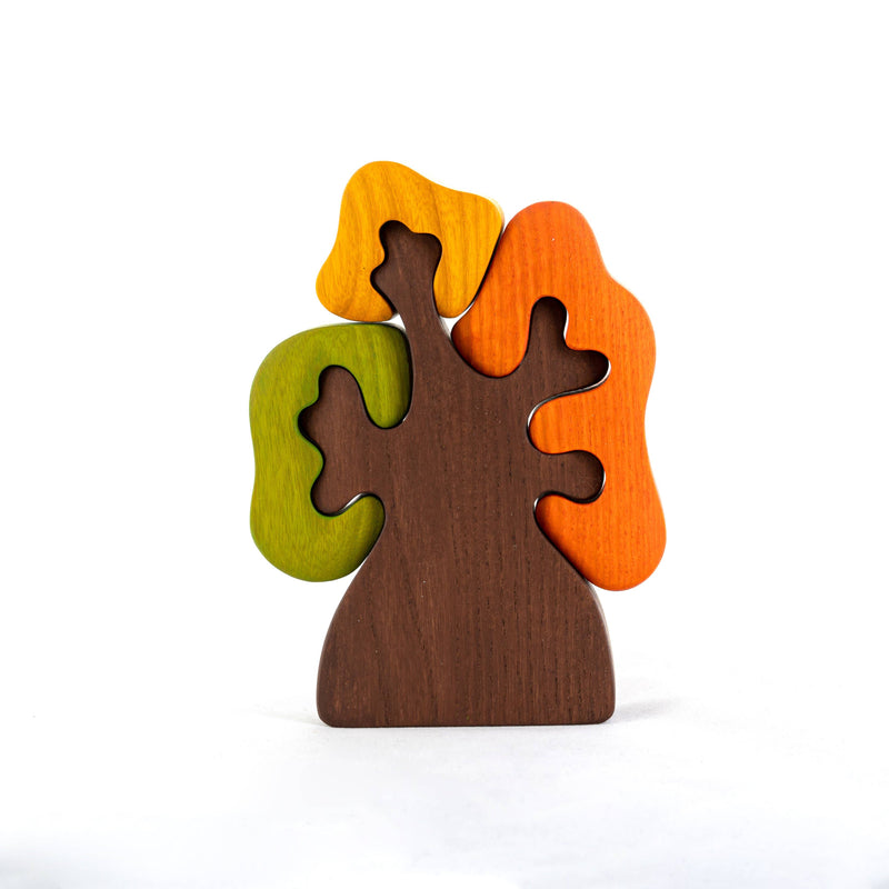 Autumn Tree Puzzle-Small World Play-PoppyBabyCo-Acorns & Twigs