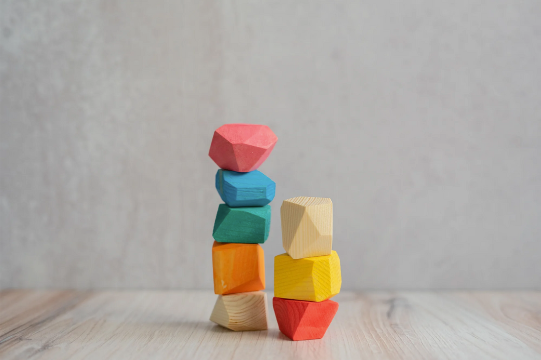 Balancing Rock Blocks-Wooden blocks-PoppyBabyCo-Acorns &amp; Twigs