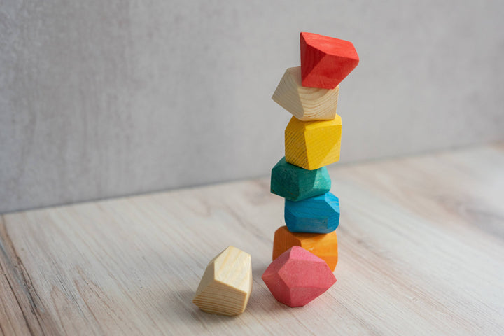 Balancing Rock Blocks-Wooden blocks-PoppyBabyCo-Acorns &amp; Twigs