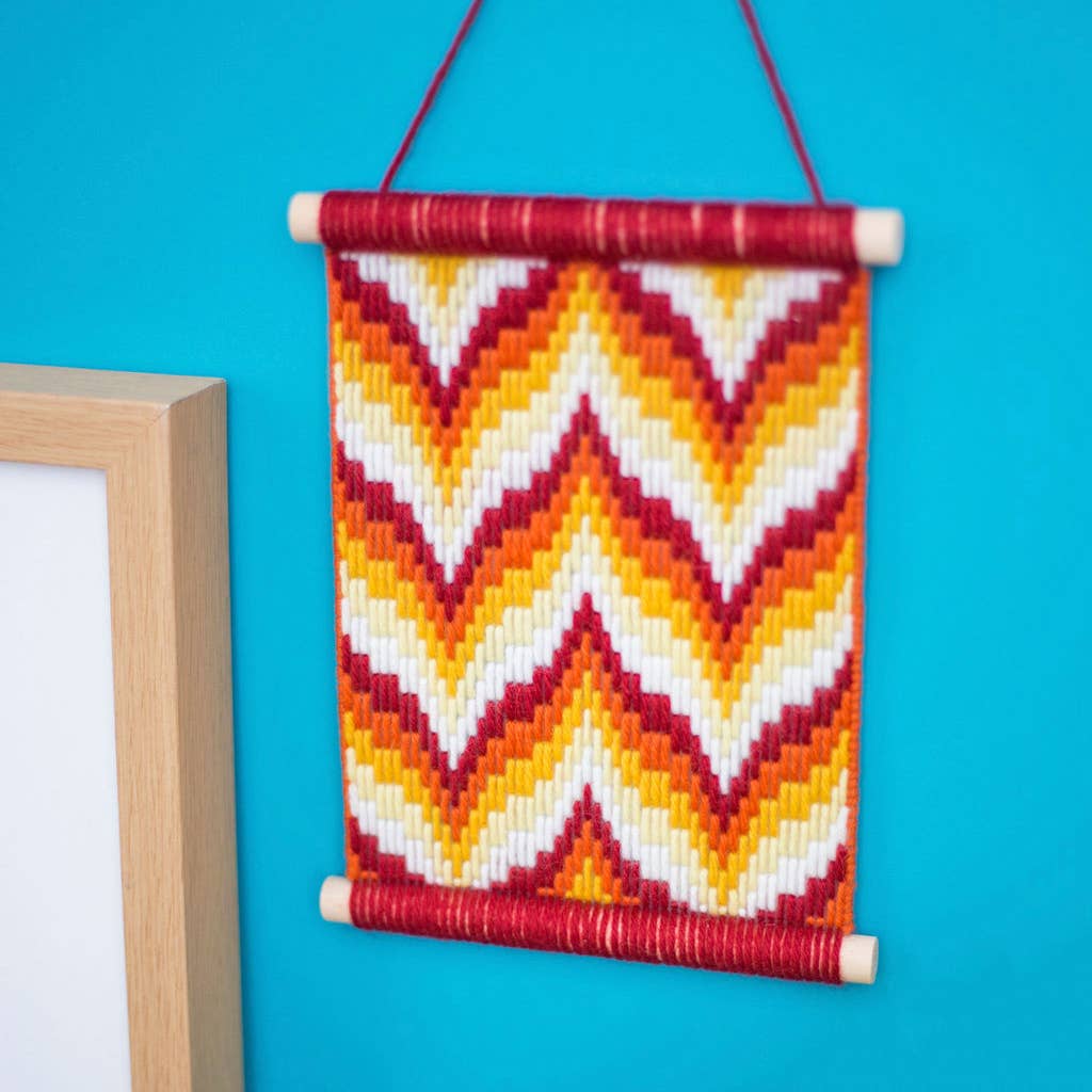 Bargello Embroidery Kits, Flames Wall Hanging Tapestry Kit-Bargello-Oh Sew Bootiful-Acorns &amp; Twigs