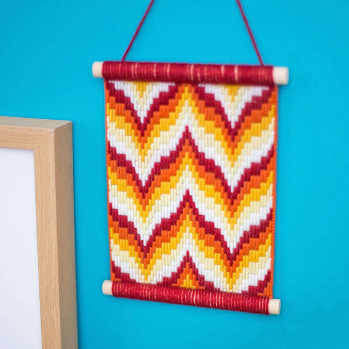 Bargello Embroidery Kits, Flames Wall Hanging Tapestry Kit-Bargello-Oh Sew Bootiful-Acorns &amp; Twigs