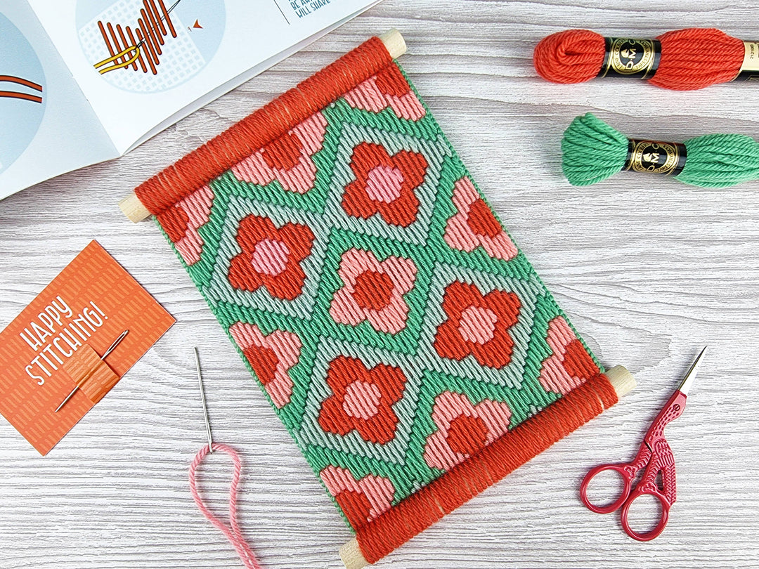 Bargello Kits, Ditsy Daisies Wall Hanging Craft Kit DIY-Bargello-Oh Sew Bootiful-Acorns &amp; Twigs