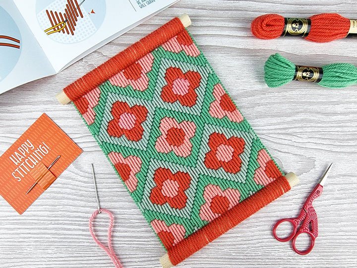 Bargello Kits, Ditsy Daisies Wall Hanging Craft Kit DIY-Bargello-Oh Sew Bootiful-Acorns &amp; Twigs