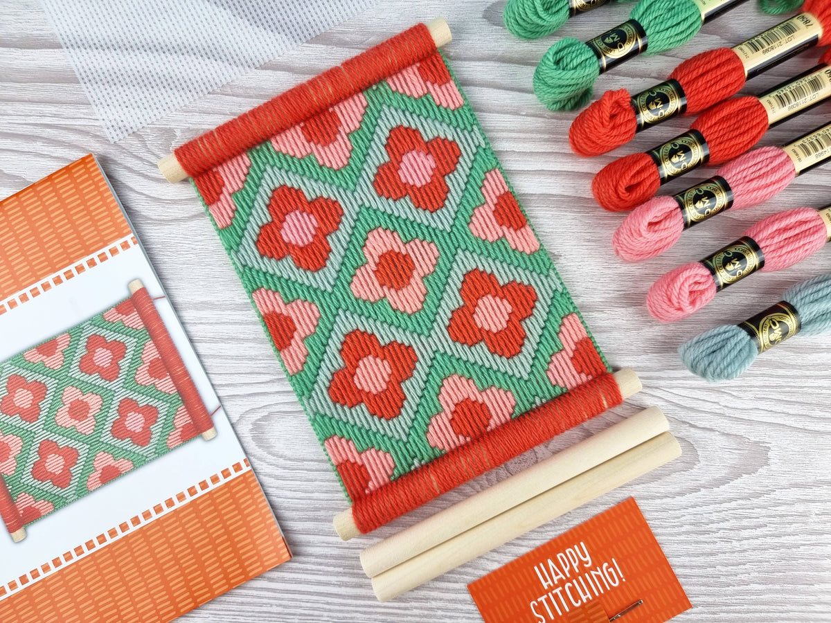 Bargello Kits, Ditsy Daisies Wall Hanging Craft Kit DIY-Bargello-Oh Sew Bootiful-Acorns & Twigs