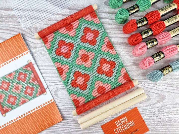 Bargello Kits, Ditsy Daisies Wall Hanging Craft Kit DIY-Bargello-Oh Sew Bootiful-Acorns &amp; Twigs