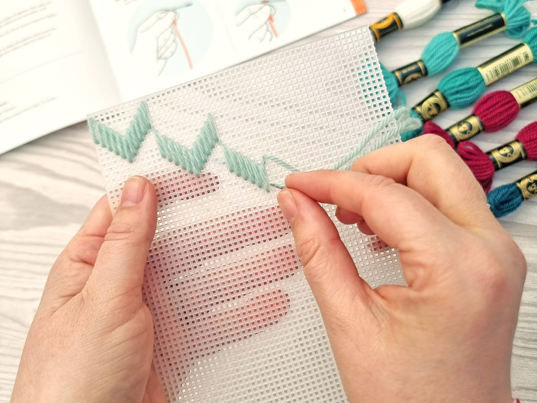 Bargello Tapestry Kit, Chevron Wall Hanging Bargello Kit-Bargello-Oh Sew Bootiful-Acorns &amp; Twigs