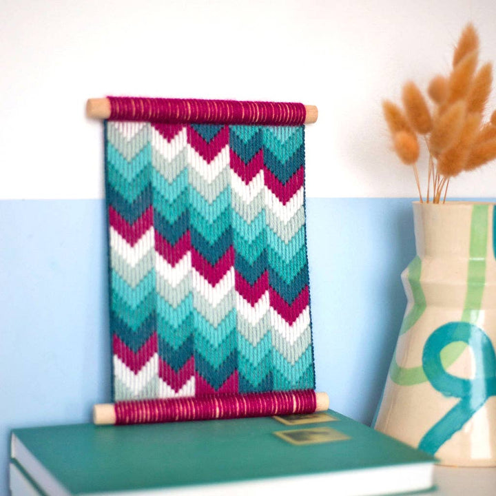 Bargello Tapestry Kit, Chevron Wall Hanging Bargello Kit-Bargello-Oh Sew Bootiful-Acorns &amp; Twigs