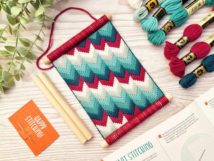 Bargello Tapestry Kit, Chevron Wall Hanging Bargello Kit-Bargello-Oh Sew Bootiful-Acorns &amp; Twigs