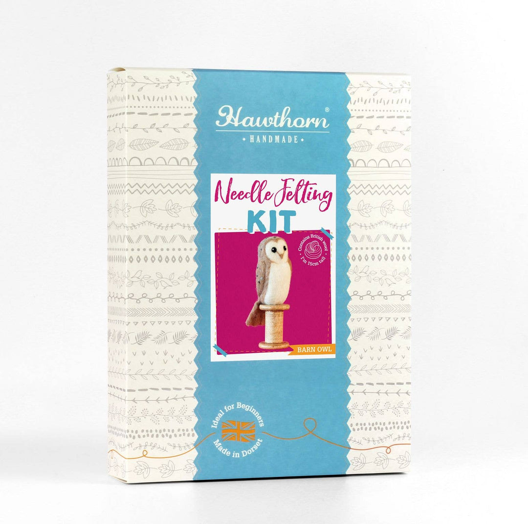 Barn Owl Needle Felting Kit | Complete Craft Kit-Hawthorn Handmade (US Duties Paid)-Acorns &amp; Twigs