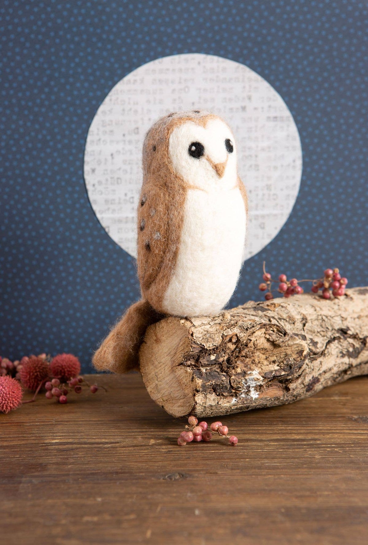 Barn Owl Needle Felting Kit | Complete Craft Kit-Hawthorn Handmade (US Duties Paid)-Acorns & Twigs