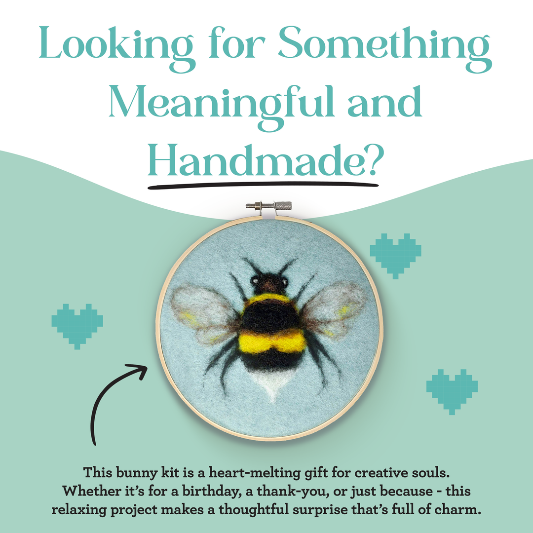 Bee in a Hoop Needle Felting Craft Kit-Needle Felting-The Crafty Kit Company-Acorns &amp; Twigs