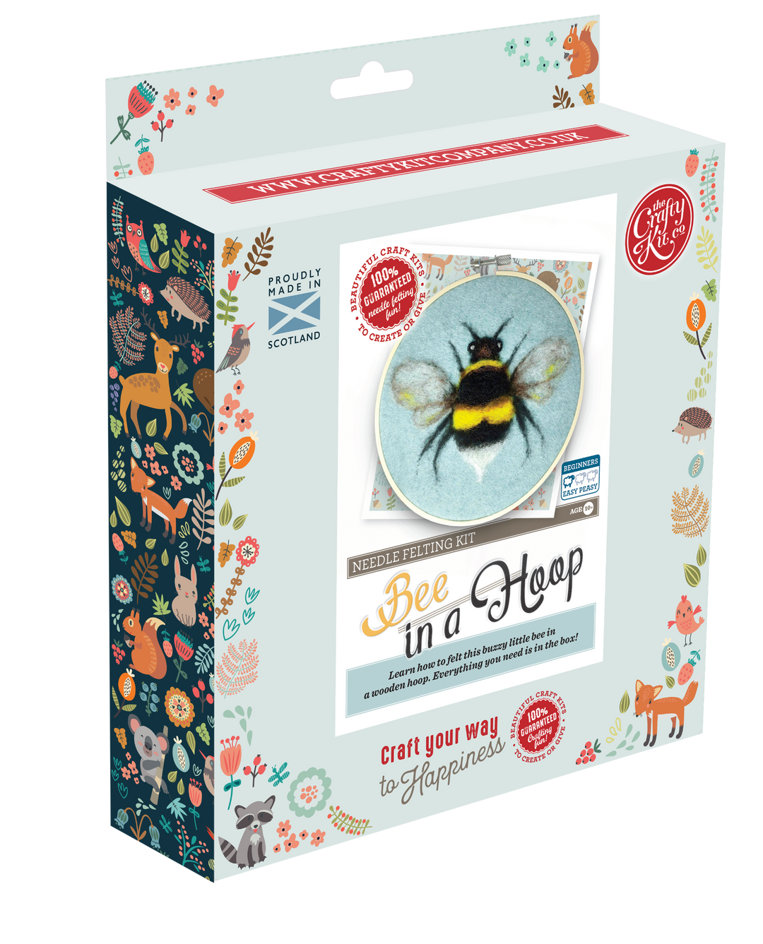 Bee in a Hoop Needle Felting Craft Kit-Needle Felting-The Crafty Kit Company-Acorns &amp; Twigs