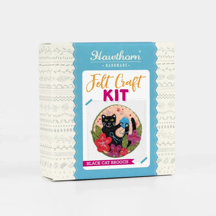 Black Cat Brooch Felt Craft Kit-Felt Craft-Hawthorn Handmade-Acorns &amp; Twigs
