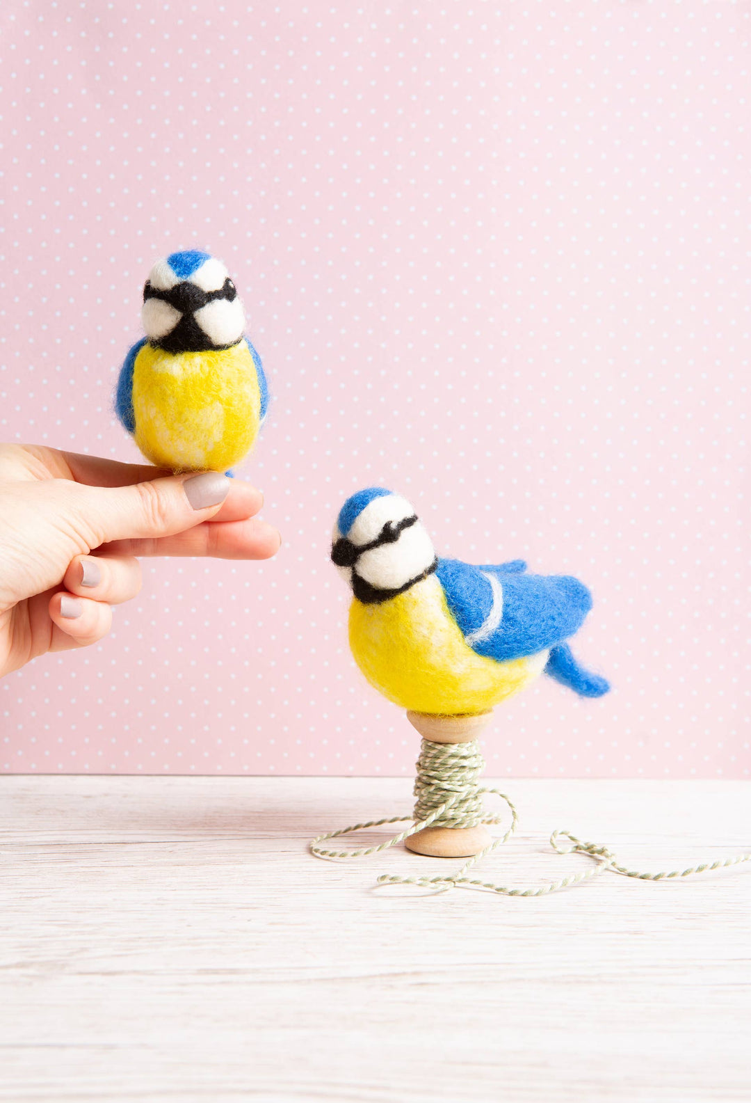 Blue Tits Needle Felting Kit | Complete Craft Kit-Hawthorn Handmade (US Duties Paid)-Acorns &amp; Twigs