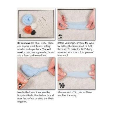 Bluebird Needle Felting Kit - PIN-Needle Felting-WoolPets-Acorns &amp; Twigs