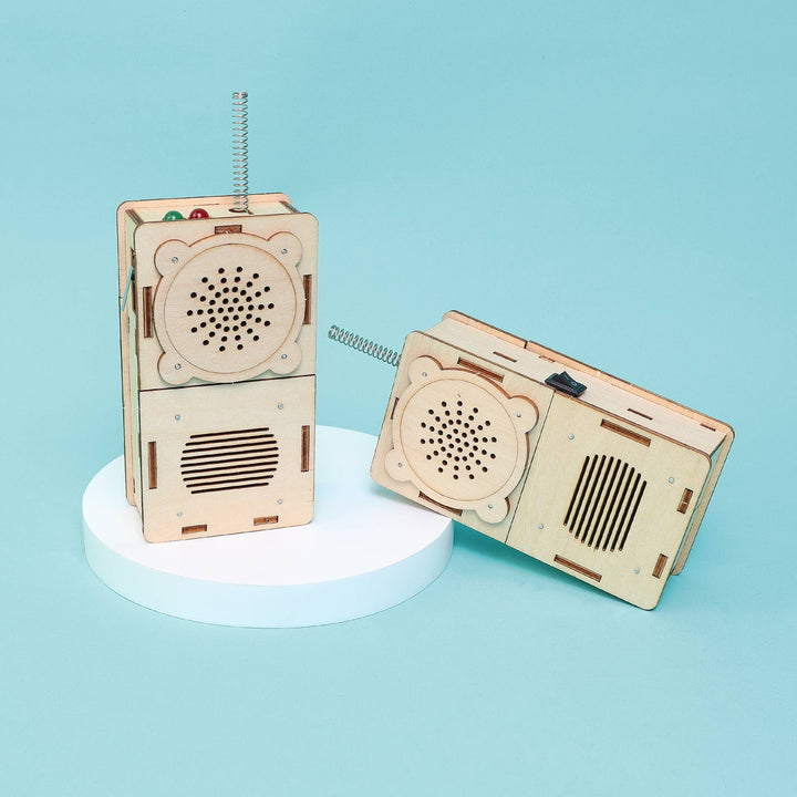 Build and Learn Walkie-Talkie STEM Kit (Set of 2)-Wooden Toy-Kitsville-Acorns &amp; Twigs
