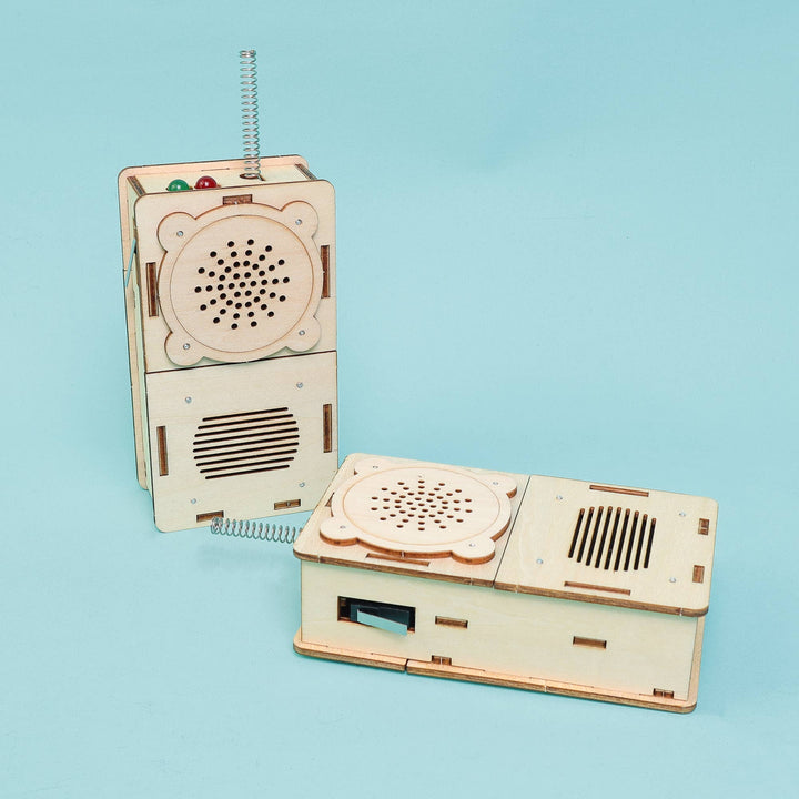 Build and Learn Walkie-Talkie STEM Kit (Set of 2)-Wooden Toy-Kitsville-Acorns &amp; Twigs