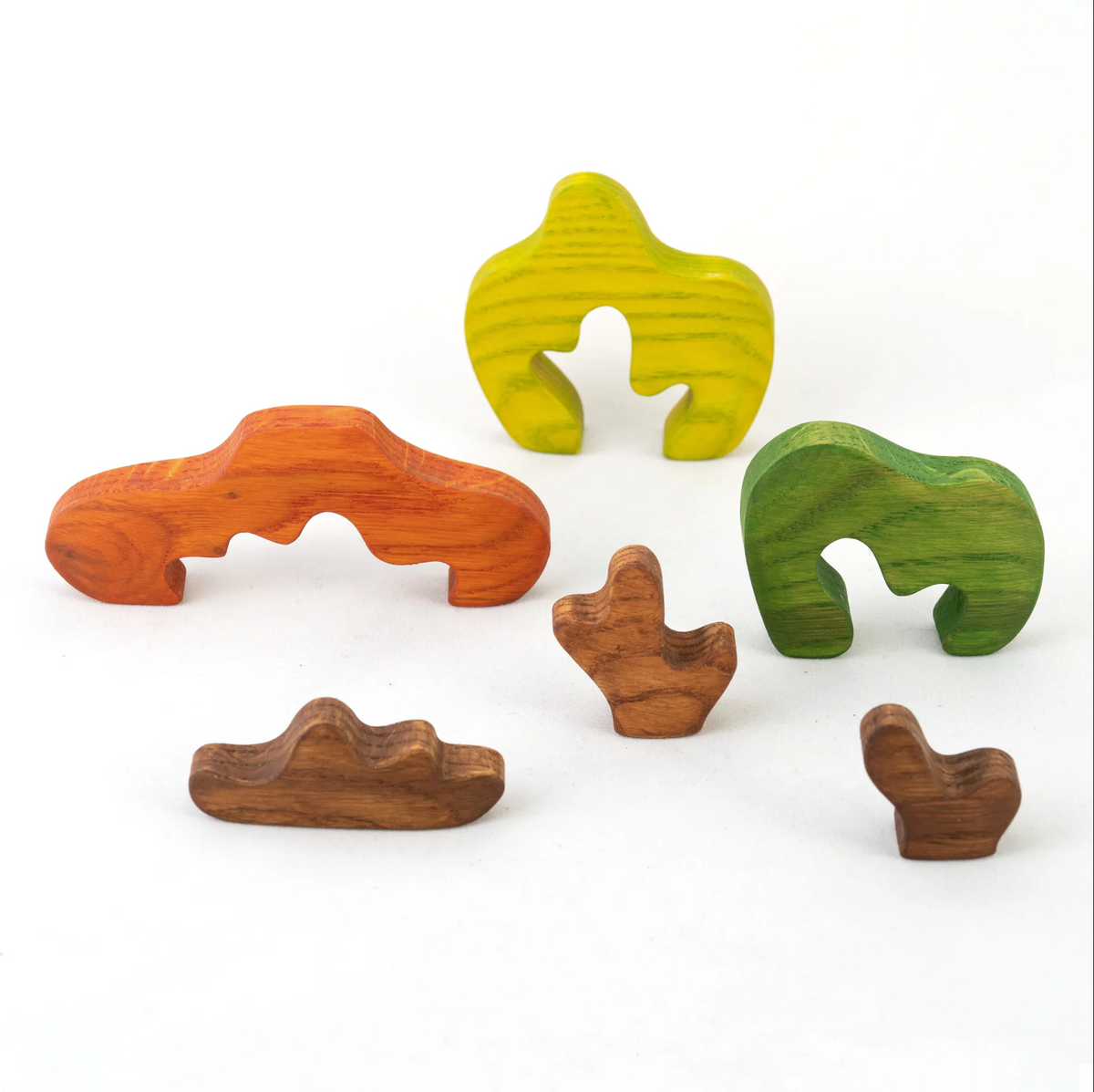 Bushes Set Puzzle-Small World Play-PoppyBabyCo-Acorns & Twigs