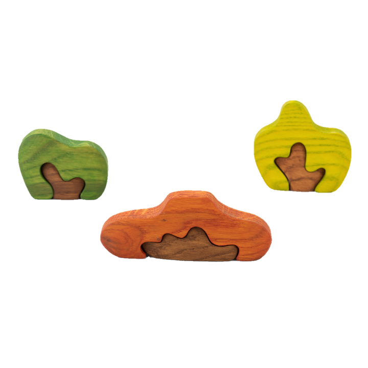 Bushes Set Puzzle-Small World Play-PoppyBabyCo-Acorns &amp; Twigs