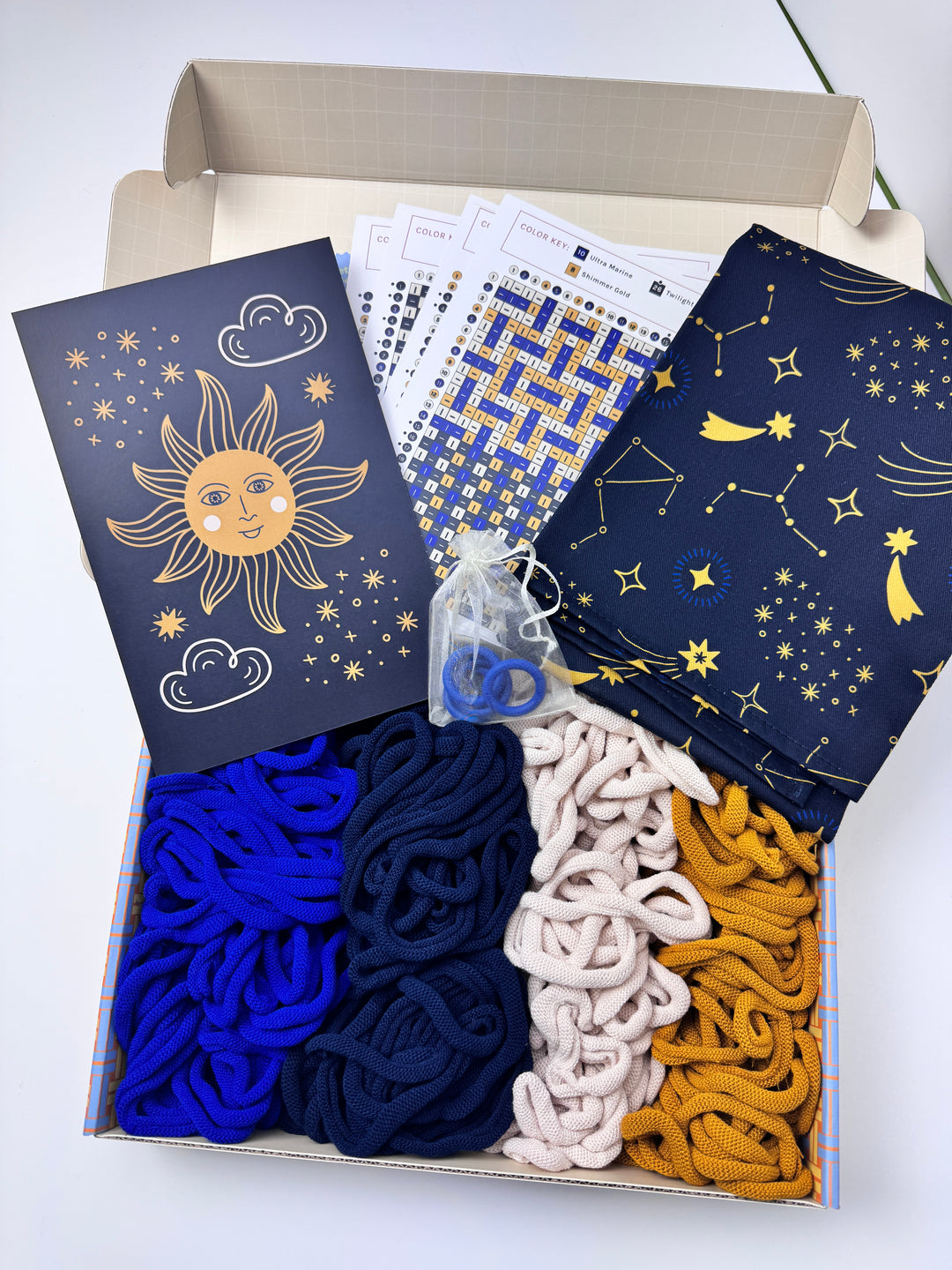 Celestial Tea Towel-Potholder weaving-Keep On Looping-Acorns &amp; Twigs