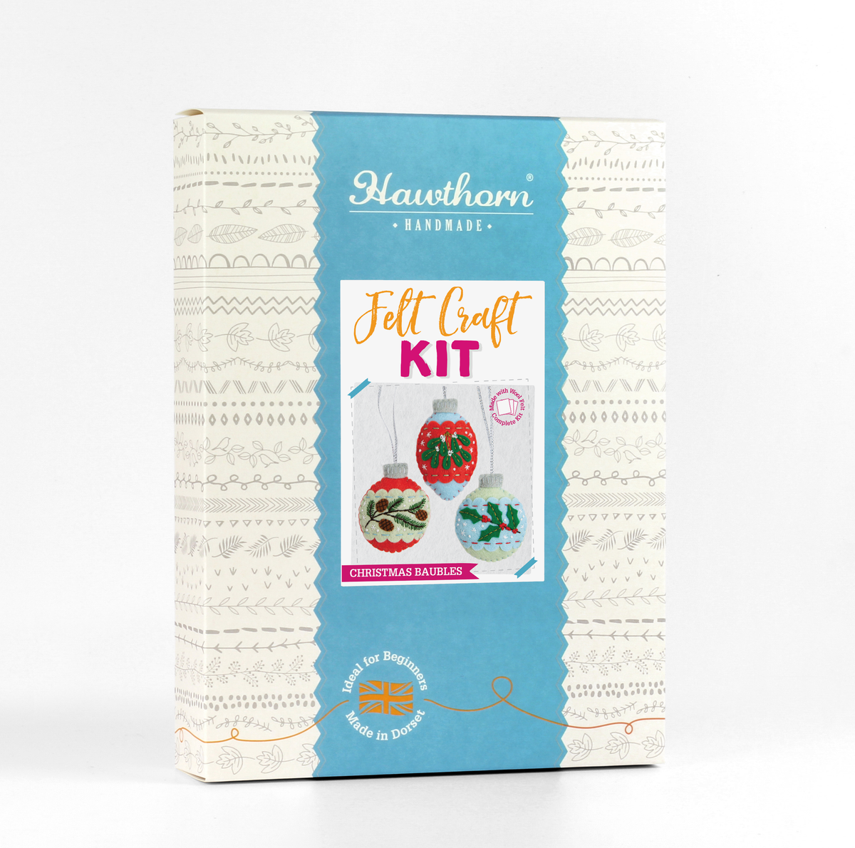 Christmas Baubles Felt Craft Kit-Felt Craft-Hawthorn Handmade-Acorns & Twigs