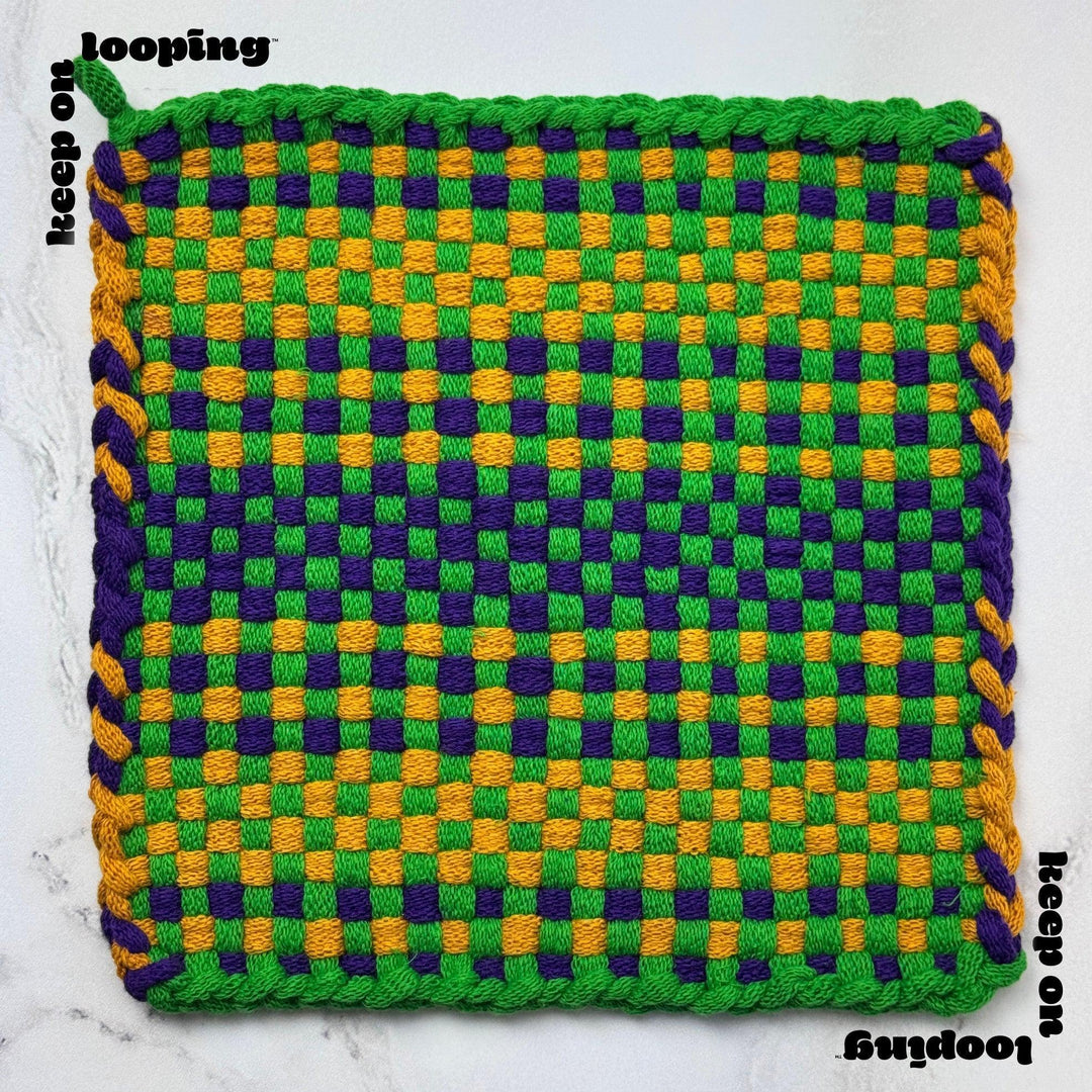 Classic Green Cotton Loops (10" Size)-Potholder weaving-Keep On Looping-Acorns &amp; Twigs