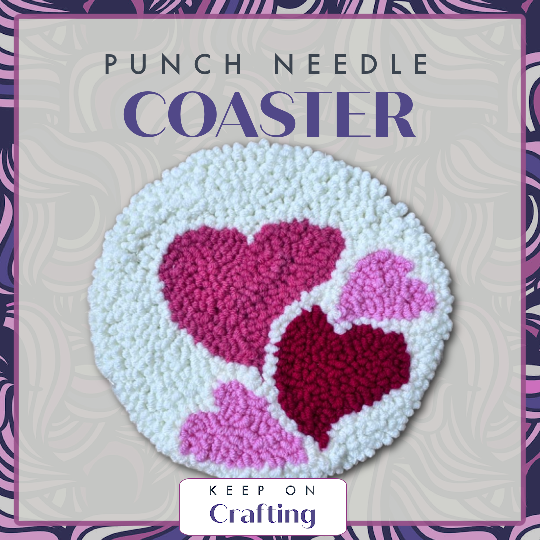 Coaster Punch Needle Class-KOC-Keep On Crafting-Acorns &amp; Twigs