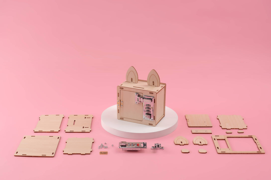 Combination Lock Box and Phone Holder DIY Kit, STEM Toy-Wooden Toy-Kitsville-Acorns &amp; Twigs
