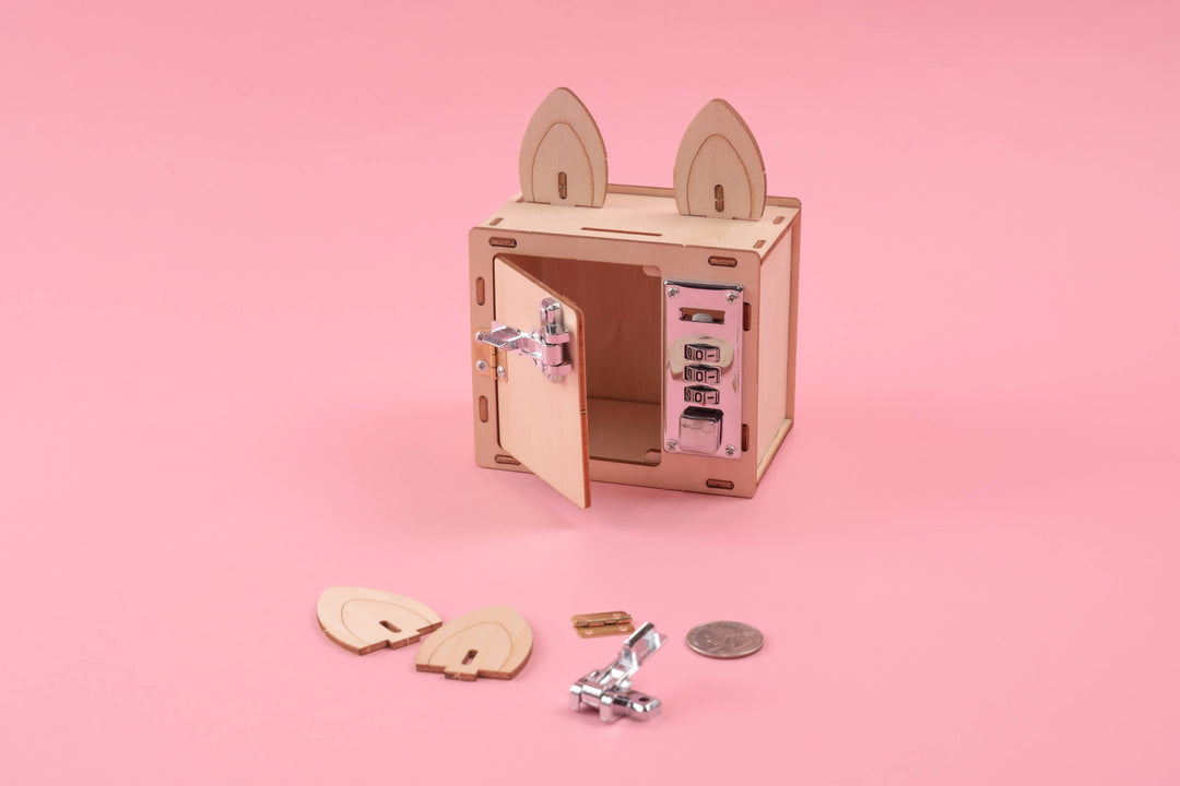 Combination Lock Box and Phone Holder DIY Kit, STEM Toy-Wooden Toy-Kitsville-Acorns &amp; Twigs